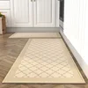 Linen Kitchen Mat - Four-Leaf Clover Khaki