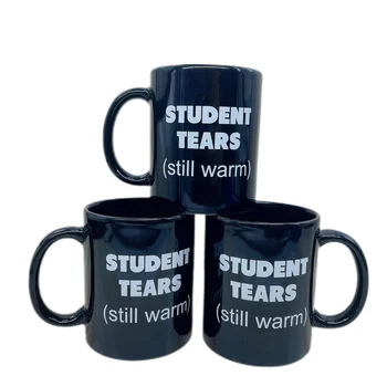 In Stock Promotional Handmade Sublimation Black Ceramic Coffee Mug With Printed Logo In Stock