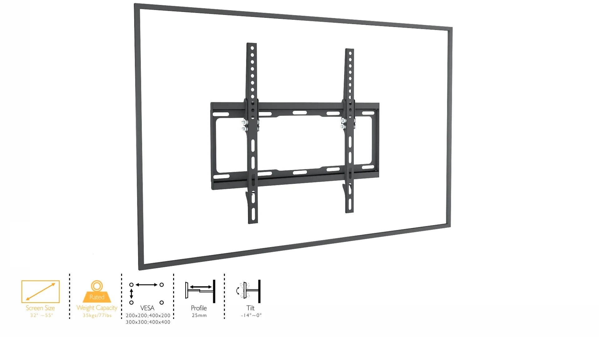 Lumi Wholesale 3255 Inch Steel Low Profile Tilt Tv Wall Bracket Lp34