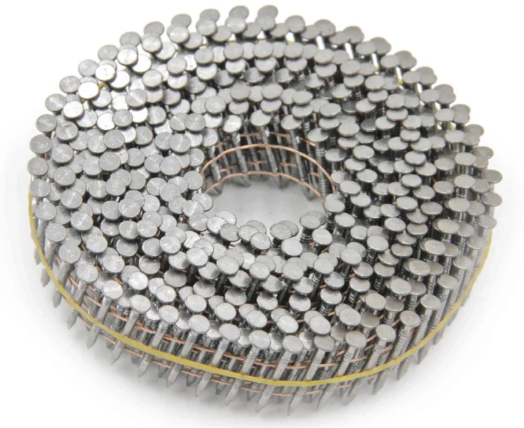 3600 Chiodi A Bobina Filo Collato 1-1/2" X .092" - Testa Tonda Piatta, 15 Gradi, Per Aria Compressa