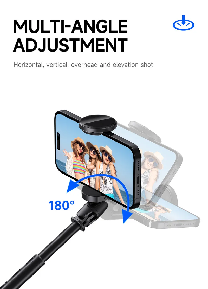 NEW TT01 All-in-one Auto Jump Open Tripod Magnetic Remote Drop Automatically Tripod 1.77m Super Long Rod Selfie Stick