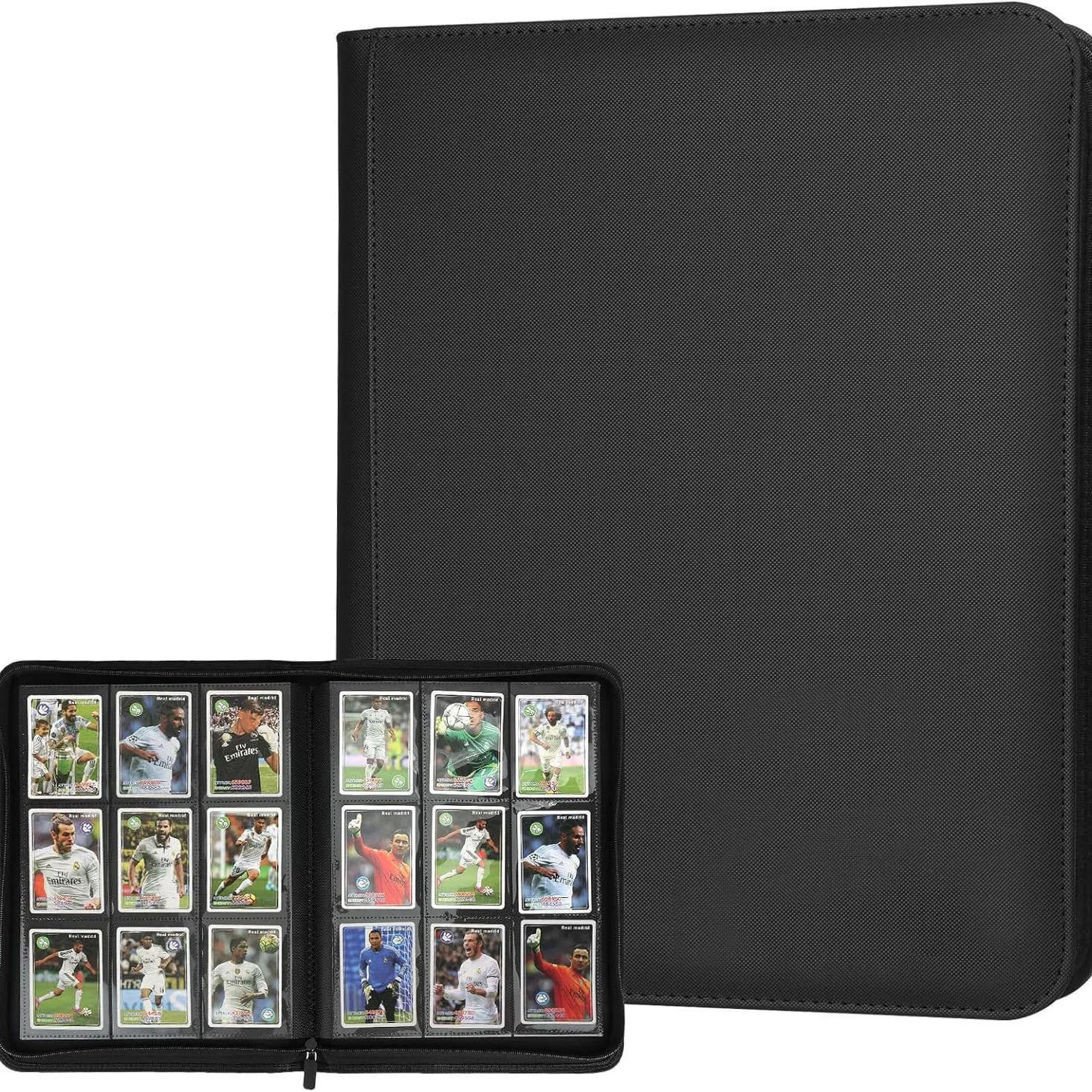 custom 9 pocket card binder Premium 9-Pocket Toploader Wholesale 9-Pocket Premium PU Black