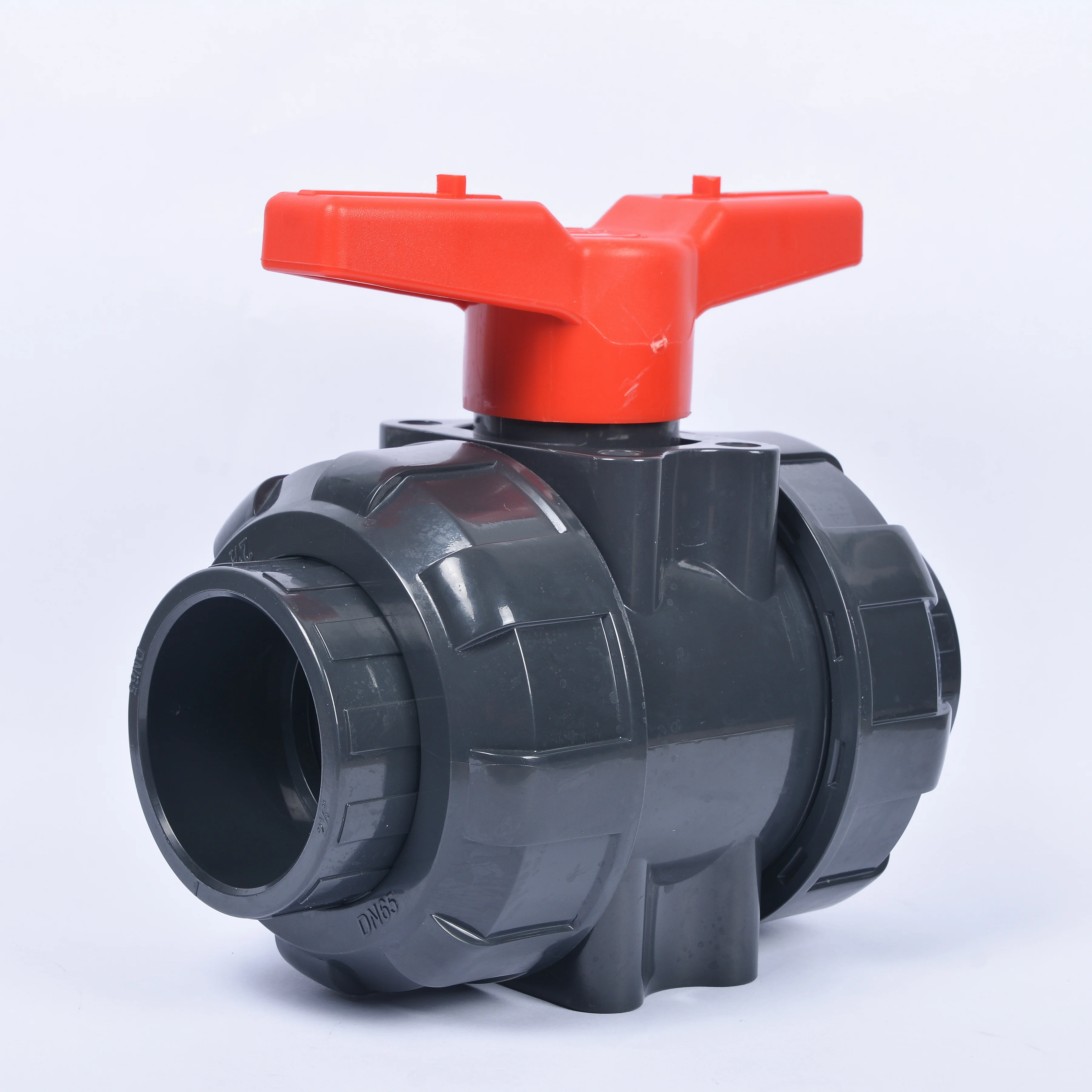 โรงงานจัดหาโดยตรงราคาถูกพลาสติกจับ Upvc Double True Union Ball Valve