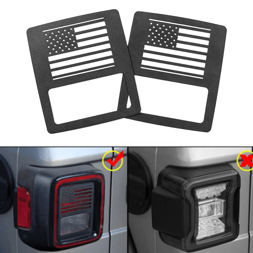 Car Black Tail Light Cover Us Flag Taillight Guard For Jeep Wrangler  Unlimited Jl 2018-2021 - Buy Metal Tail Light Guards Cover For Wrangler Jl,Tail  Light Cover Trim Guards Protector Usa Flag