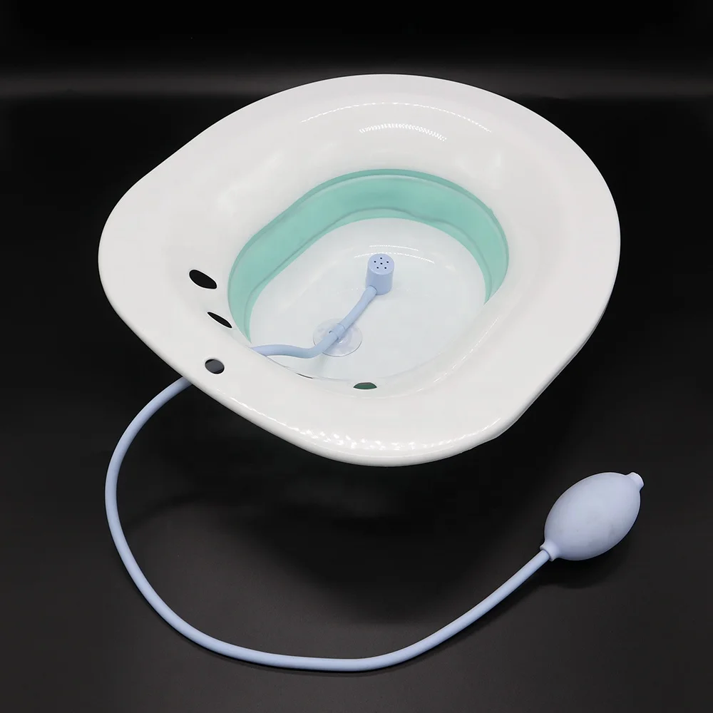 
 Women Hygiene Health Care Sitz Bath Partner Flusher Easy Water Spray Pump Genital Bath Basin  