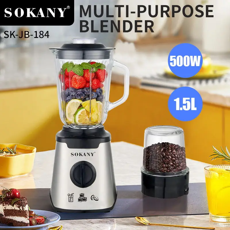 Sokany Multi-Purpose Blender - Efficient & Quiet Motor