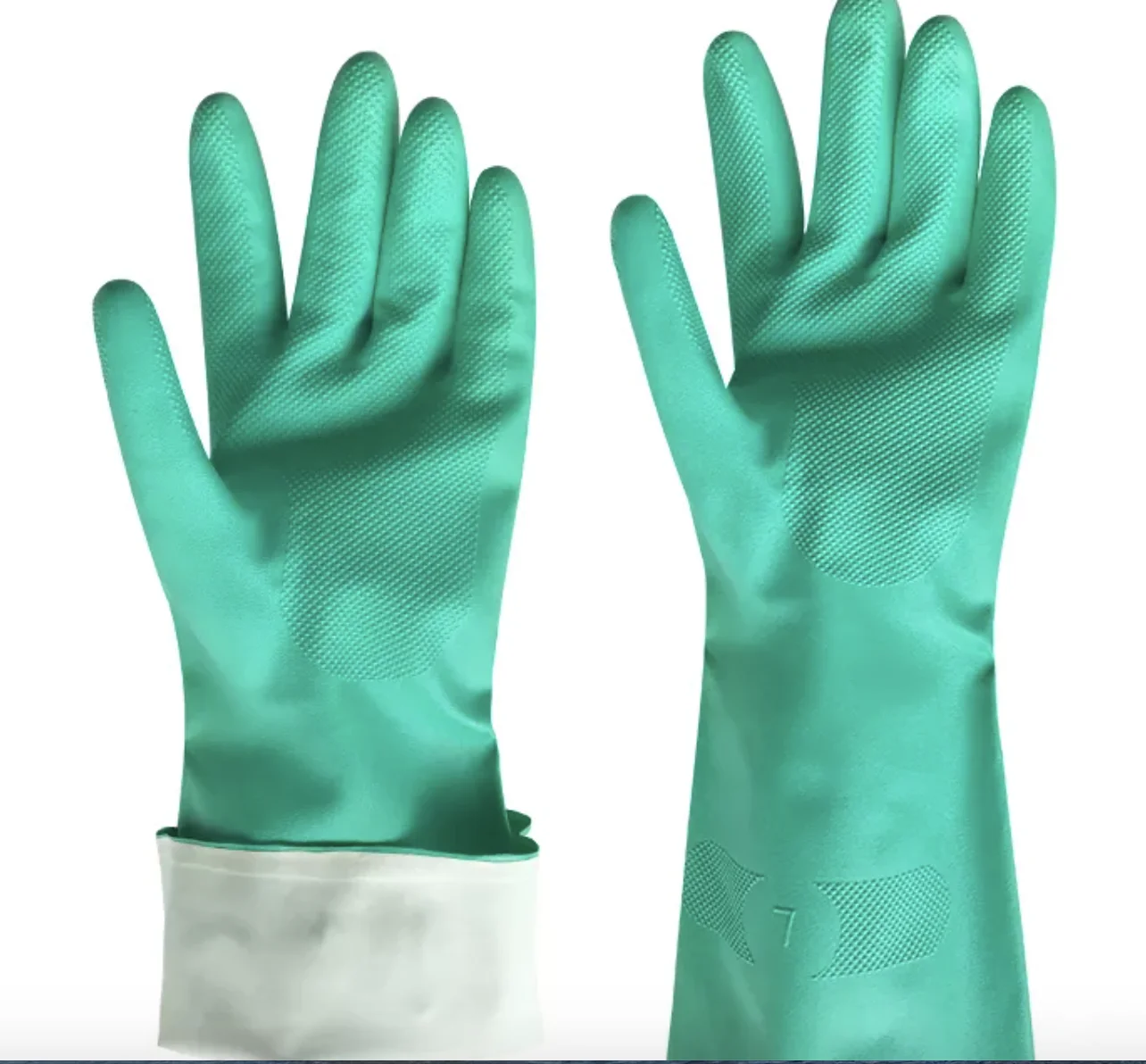Green Nitrile Gloves Chemical Resistant Uvex Nf33 Chemical Acid Alkali
