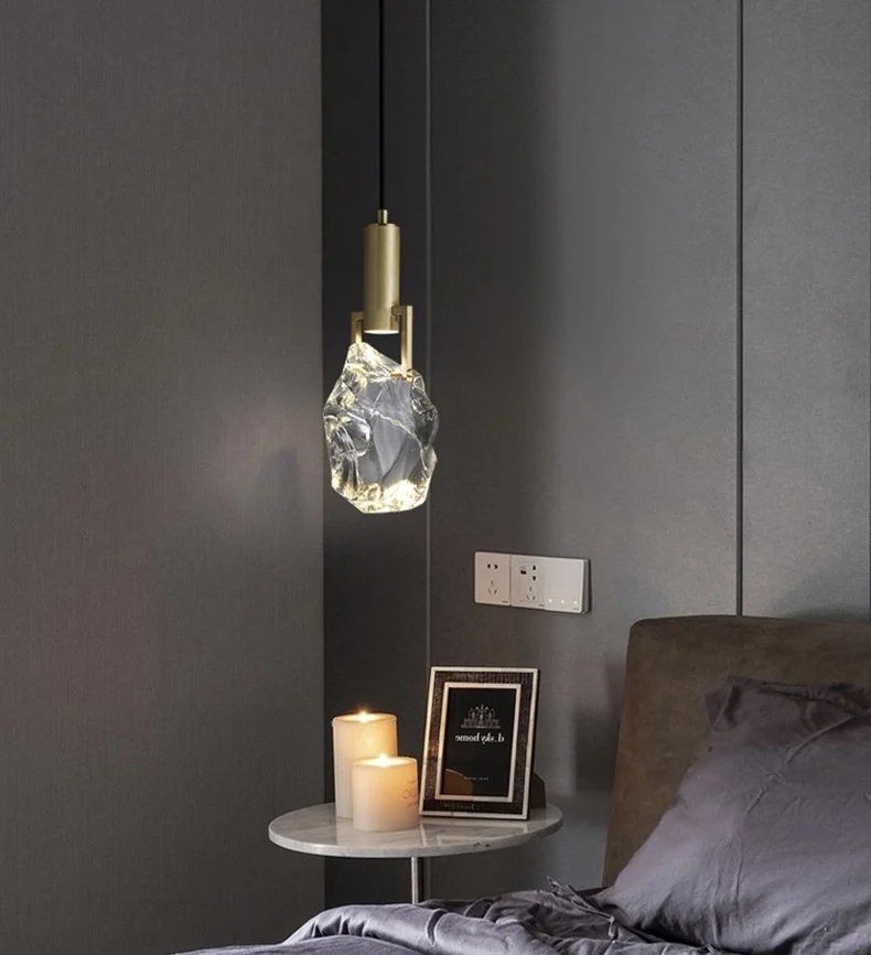 Dining Room Chandelier Modern Simple Light Luxury Crystal Bedside Lamp Creative Personality Decoration Chandeliers&pendant Light