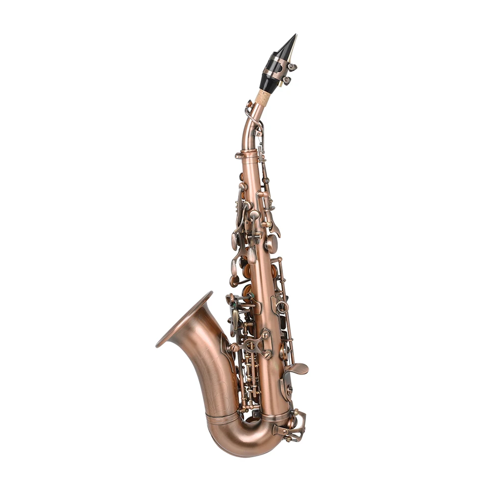管楽器・吹奏楽器 S LADE designed by USA soprano sax New Style SLADE Tide Music Retro Bb Handmade Small Curve Soprano