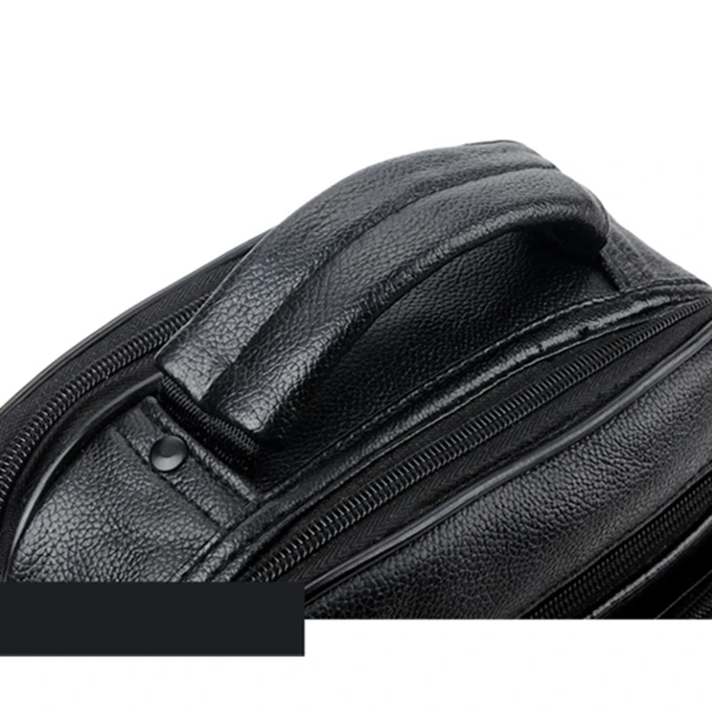 Men's Genuine Leather Shoulder Bags Male Fashion Casual Bussiness Black Cross-body Bag