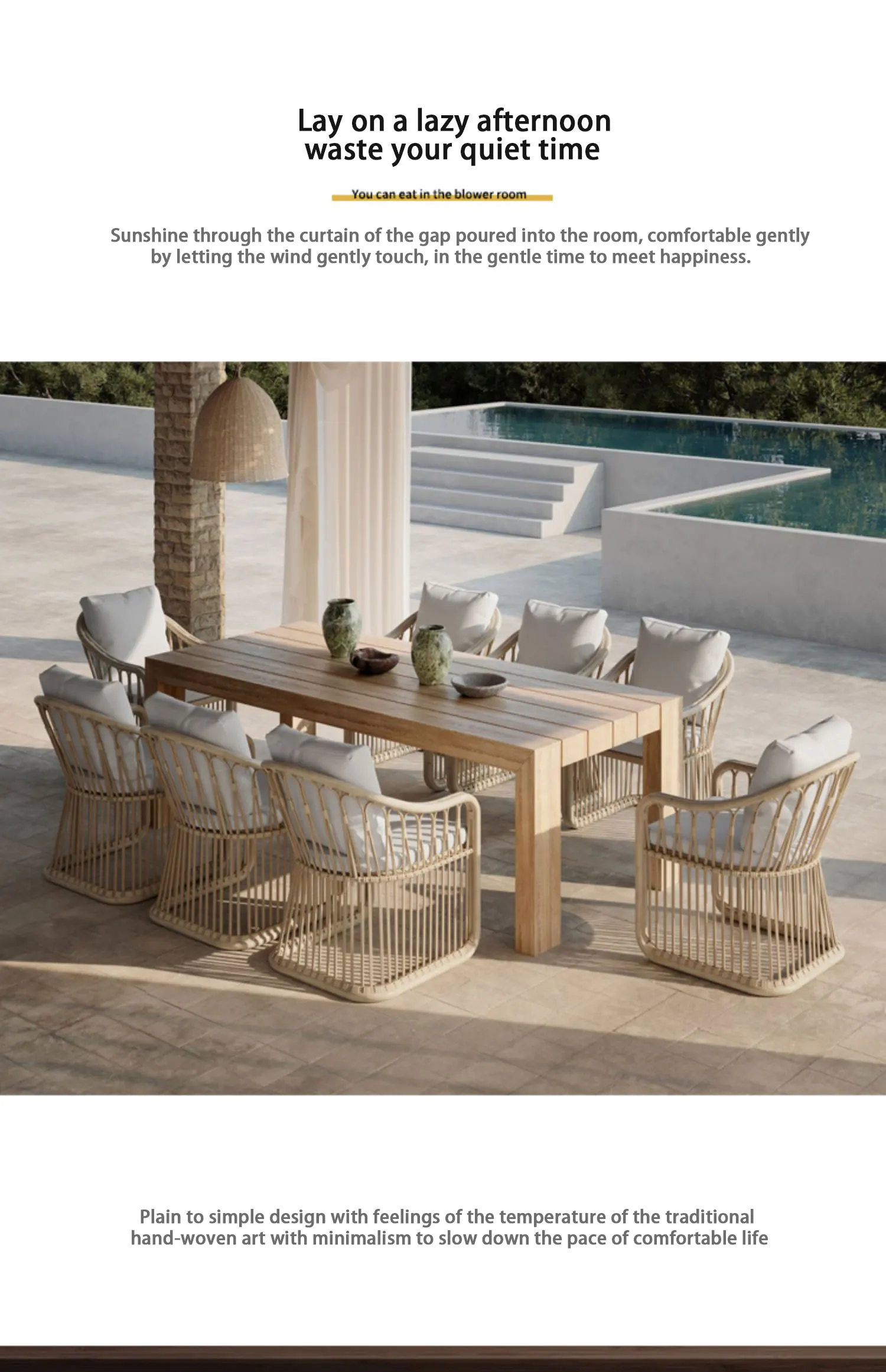 Modern Garden Tables And Chairs Courtyard Villa Creative Waterproof