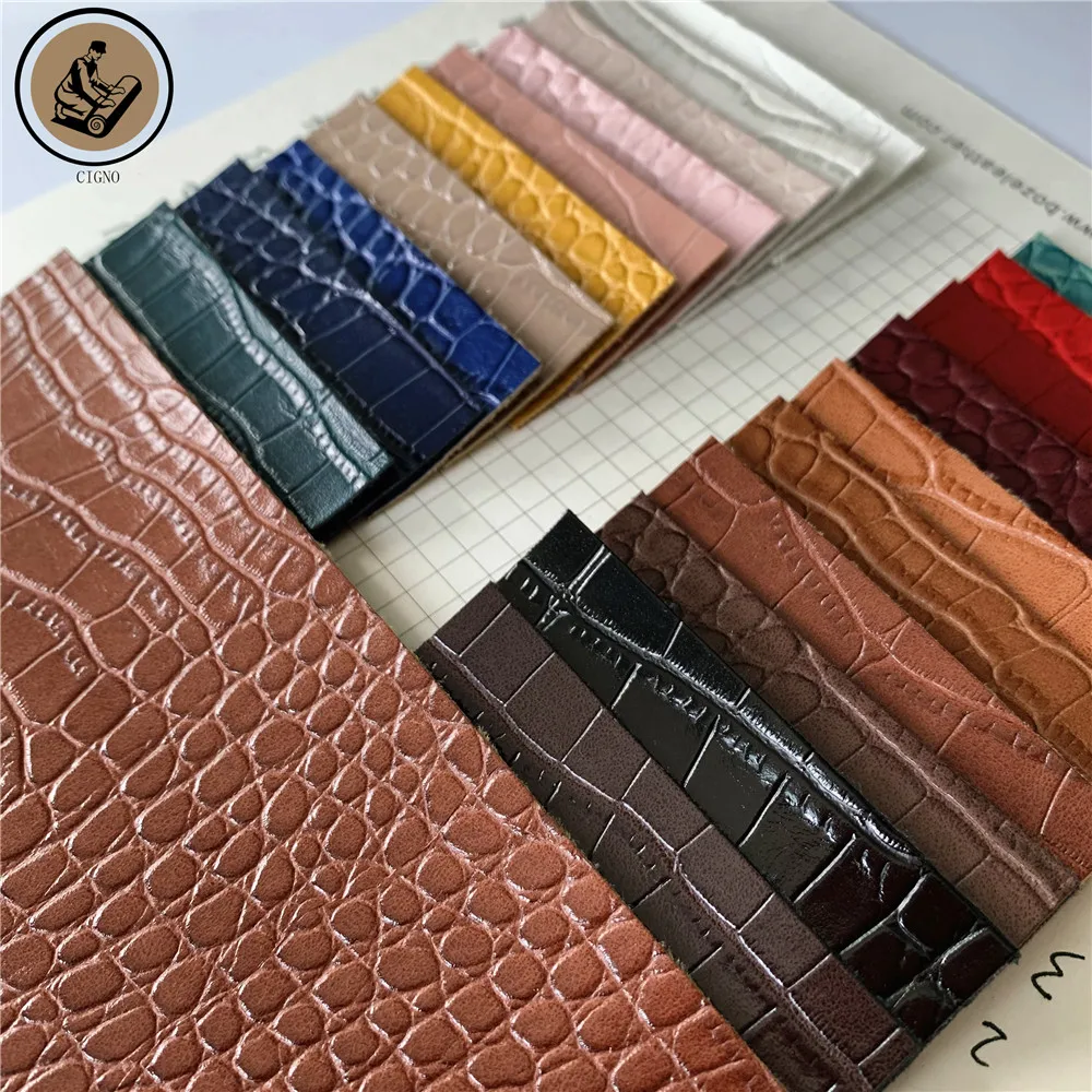 Cigno Leather Presents: 1.2mm Premium Mirrored Crocodile Skin PU Leather for Lady Shoes & Sofa - Exceptional Quality