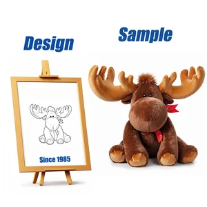 Shengye Toy Manufacturer Custom Forest Animal Elk Deer Stuffed Animal Plushies for Children Christmas Halloween Day Plush Toys