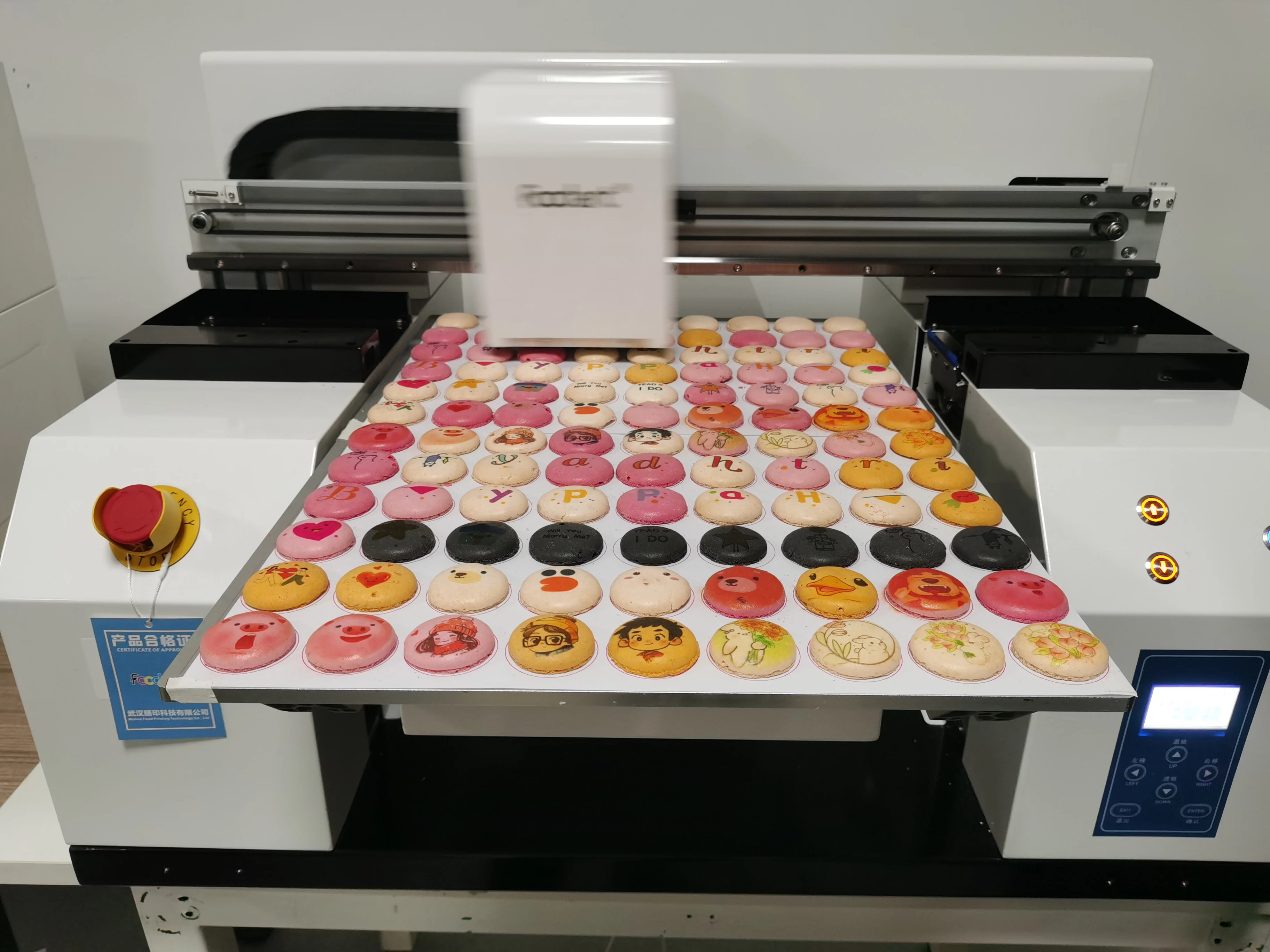 食品プリンター A3サイズ 可食インク使用 マカロン クッキーフルカラー印刷 新しいトレンドの到着3Dデジタルケーキクッキー食品印刷機DIY