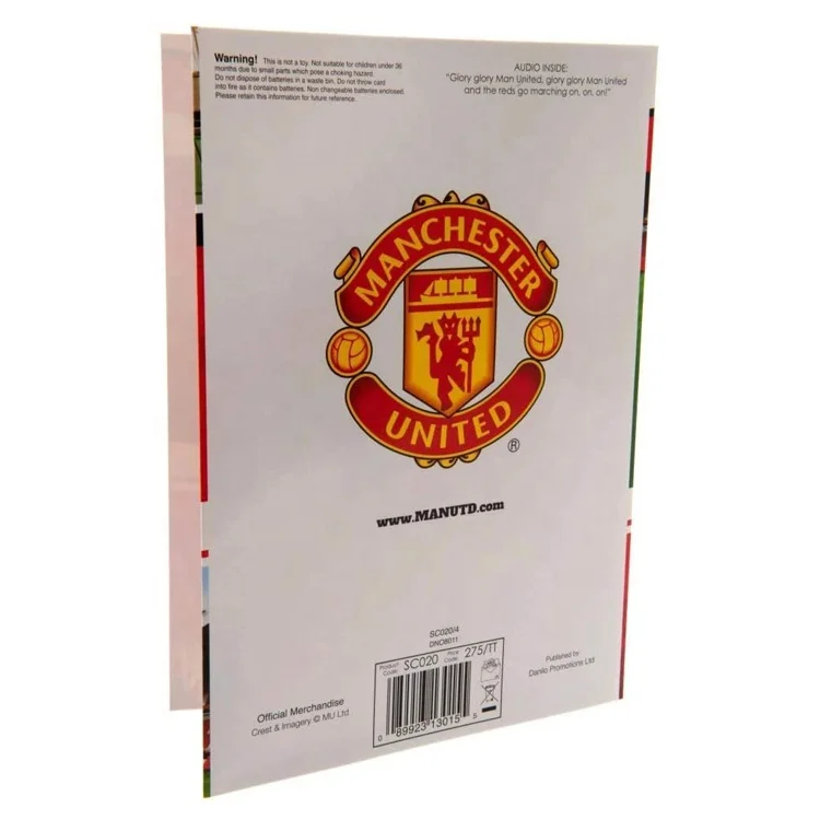 Non-Officiel Manchester United FC personnalisé Carte de Noël