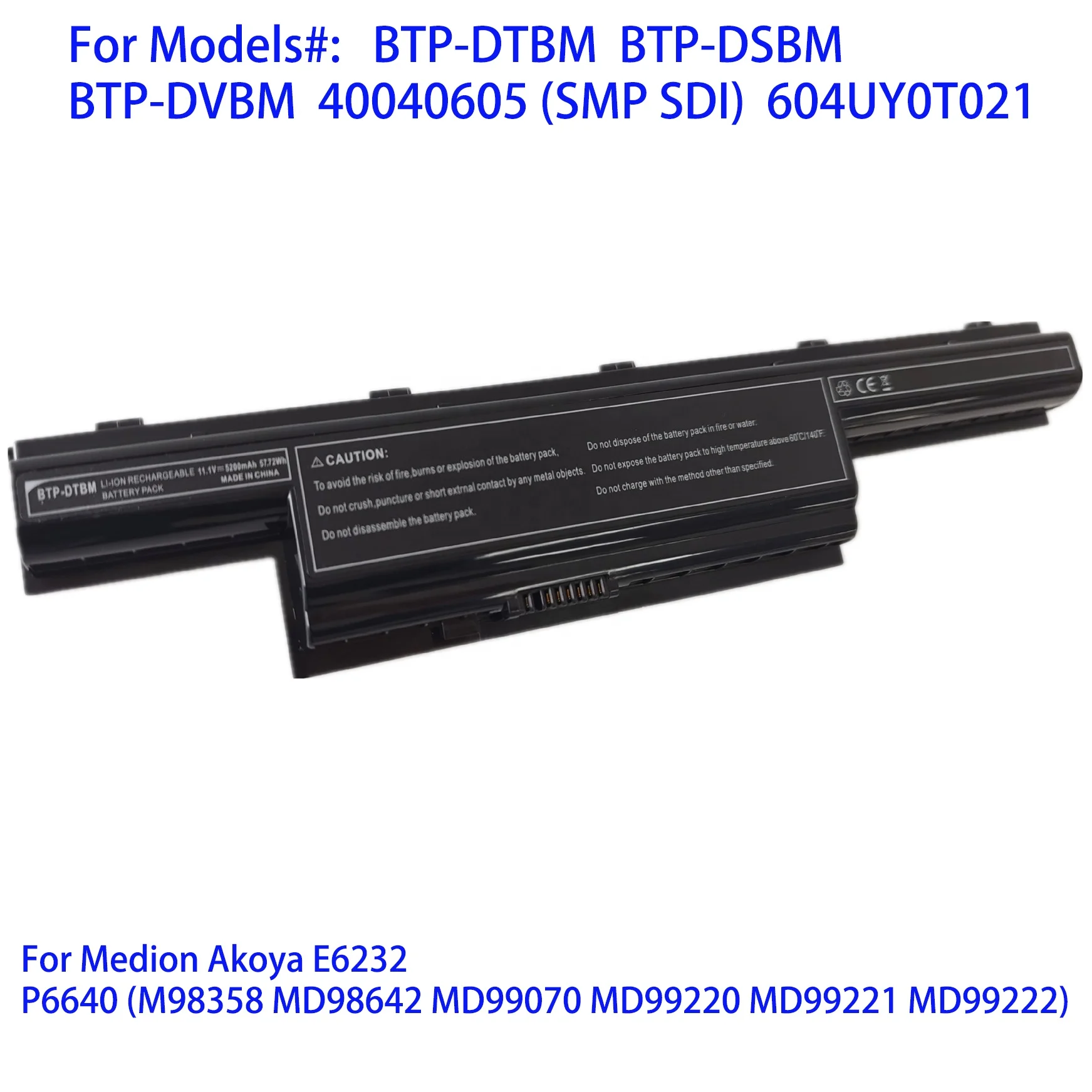 Battery for Medion MD99220, 11.1 V, Li-Ion