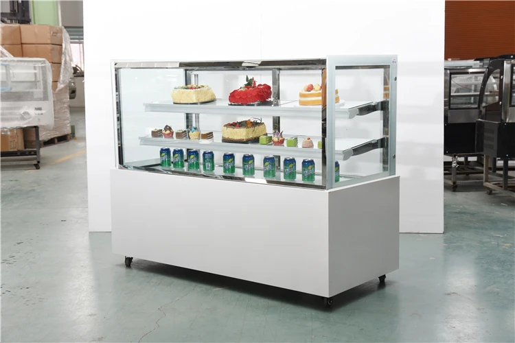 Commercial 3 Layer Arc Glass Cake Display Cake Showcase Air