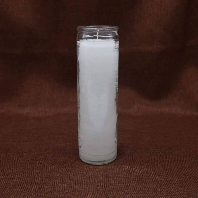 Custom Assorted White Glass 7 Day Religious Candles for Catholic Prayer