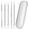 Acne needle 5-piece set (medium-sized metal box)