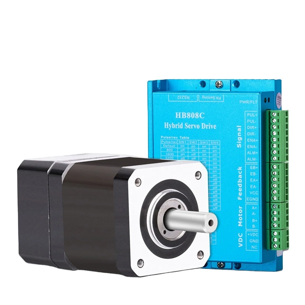 Easy Installation NEMA17  Hybrid Closed Loop Stepper Motor and HB808C Driver Kit for Cnc Lathe