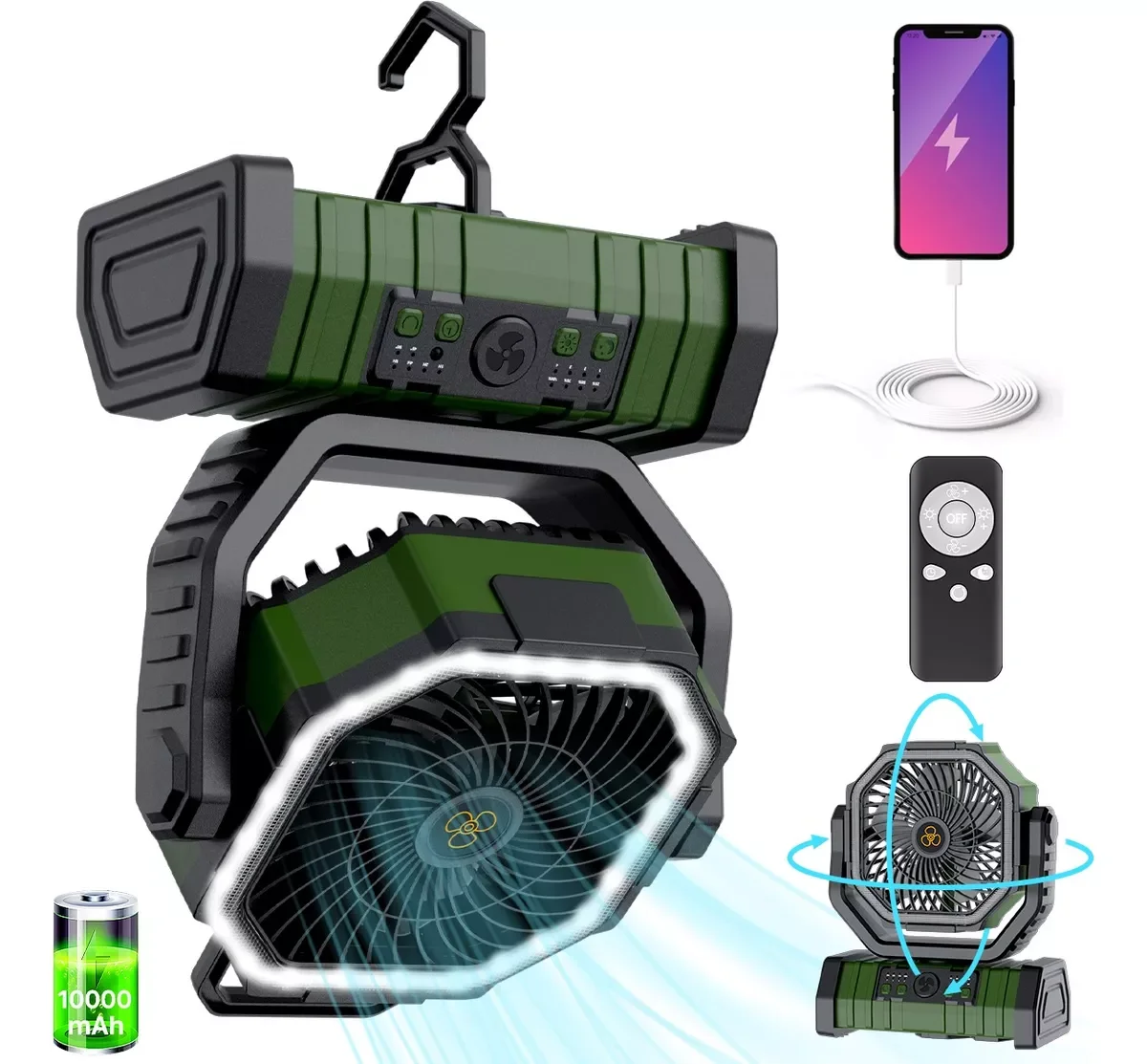 Good Fans Houli Summer Fans Portable Rechargeable Standing Outdoor Camping Usb ...