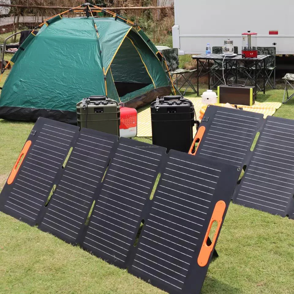 200w Energy Storage Power Folding Solar Panel Power Bank Solar Panel Portable Flexible Portable