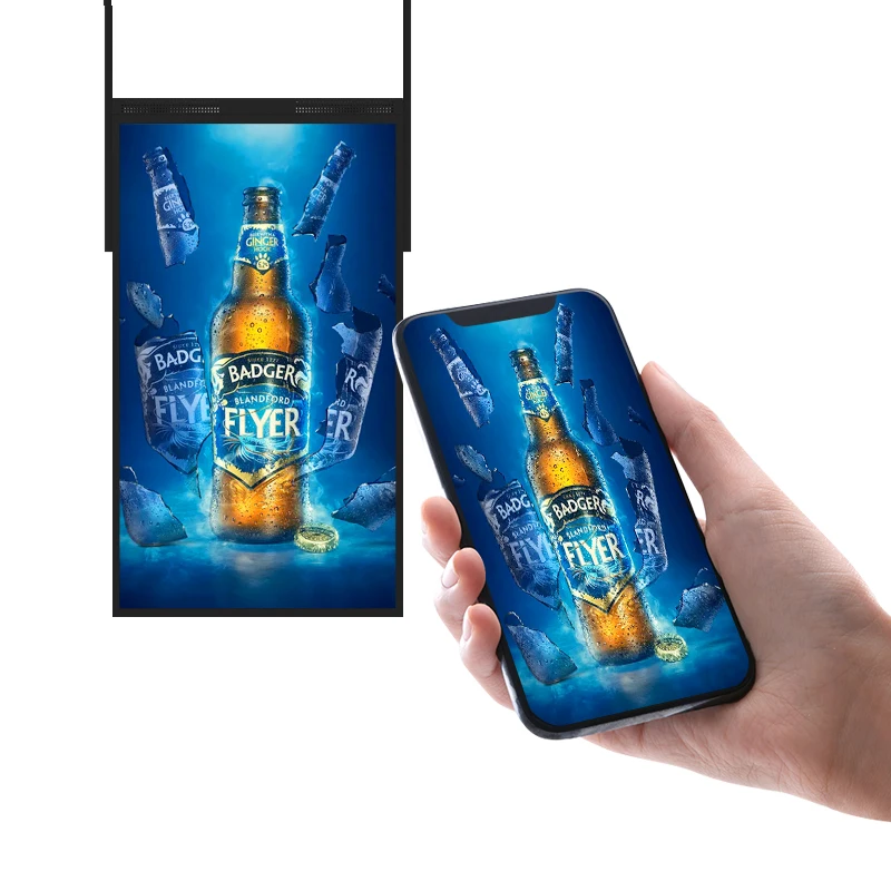 49 Inch Window Facing Lcd Display for Clothing Shop Hanging Facing Window Display Window Digital Signage
