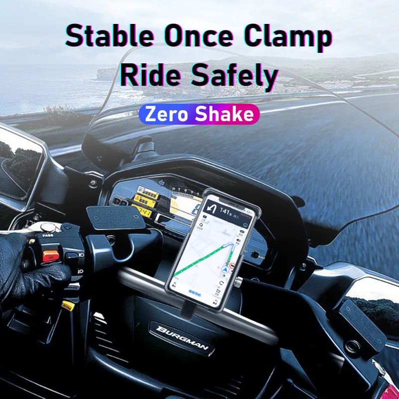 Aluminum Alloy Cycling Mobile Phone Holder 360 Rotation for Electric Bike & Motorcycle for Bicycle Parts