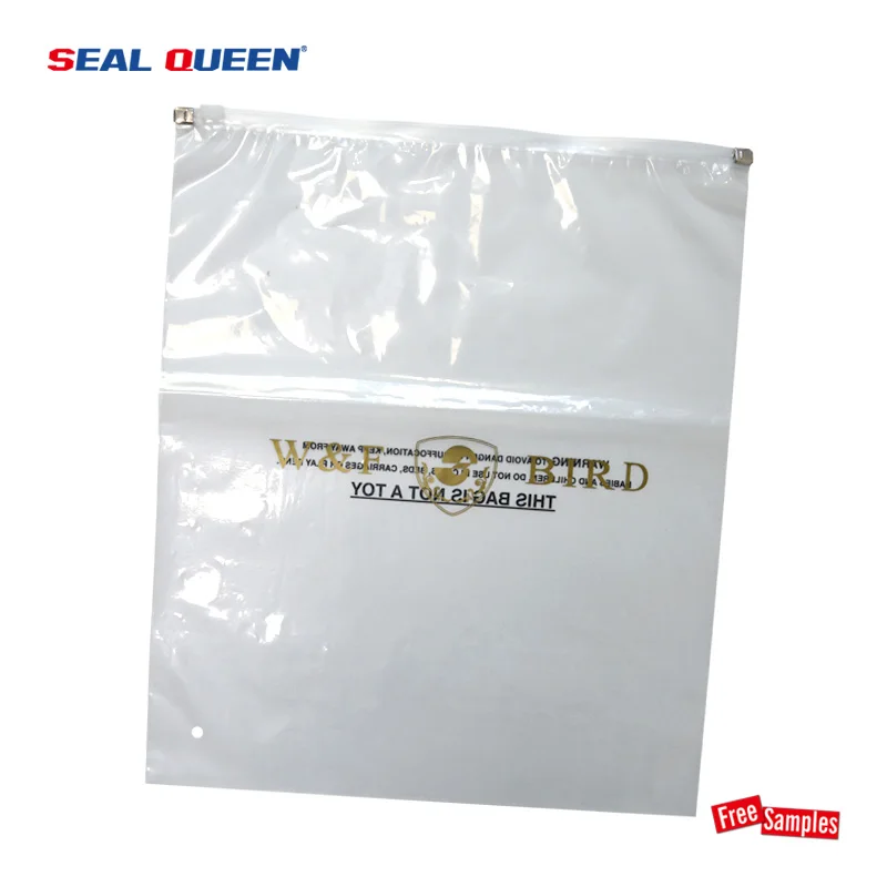 Custom Logo Printed Cloth Packing Ploy Bag Tamper Evident Zip Lock Bag