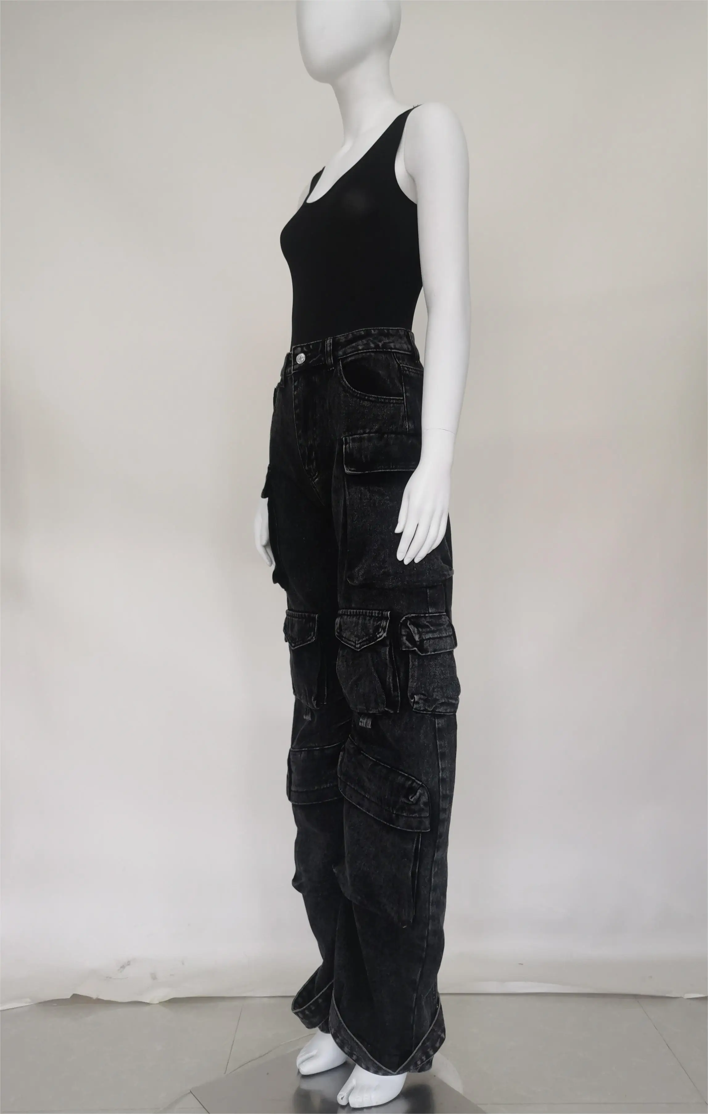 Y2K Streetwear Unisex Cargo Pantalones Vaqueros Baggy Style