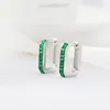 Silver + green CZ