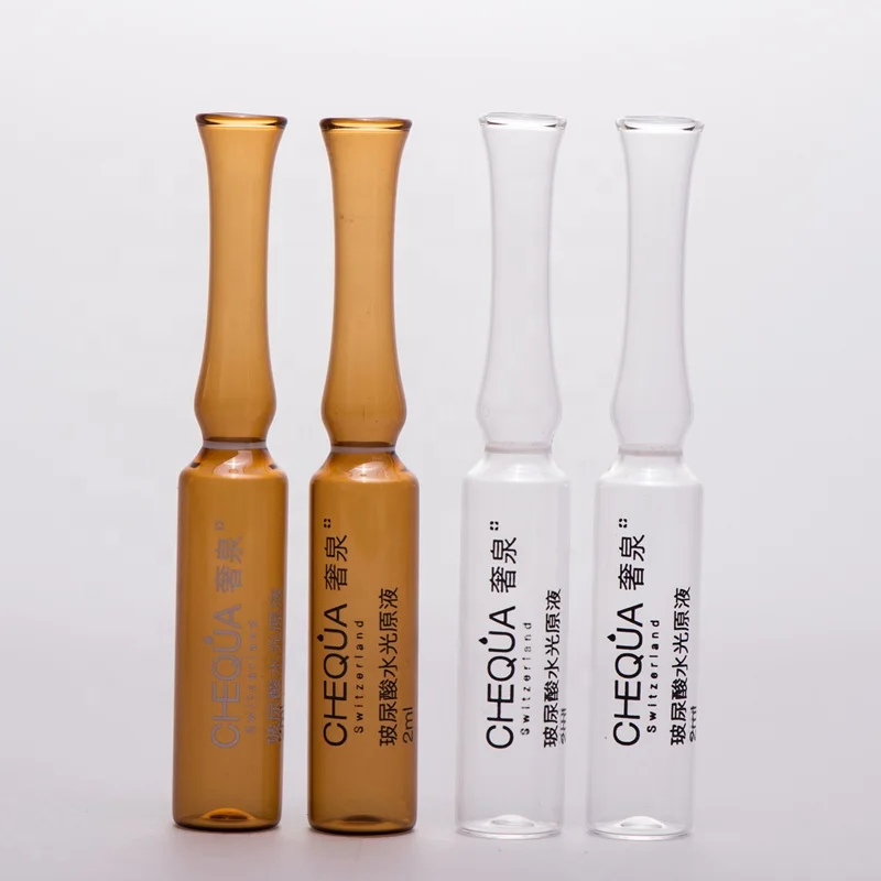 Empty bottle manufacture glass ampoule bottle printed logo containers ampoule