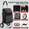 Upgraded widened big wheel-thickened bag Black