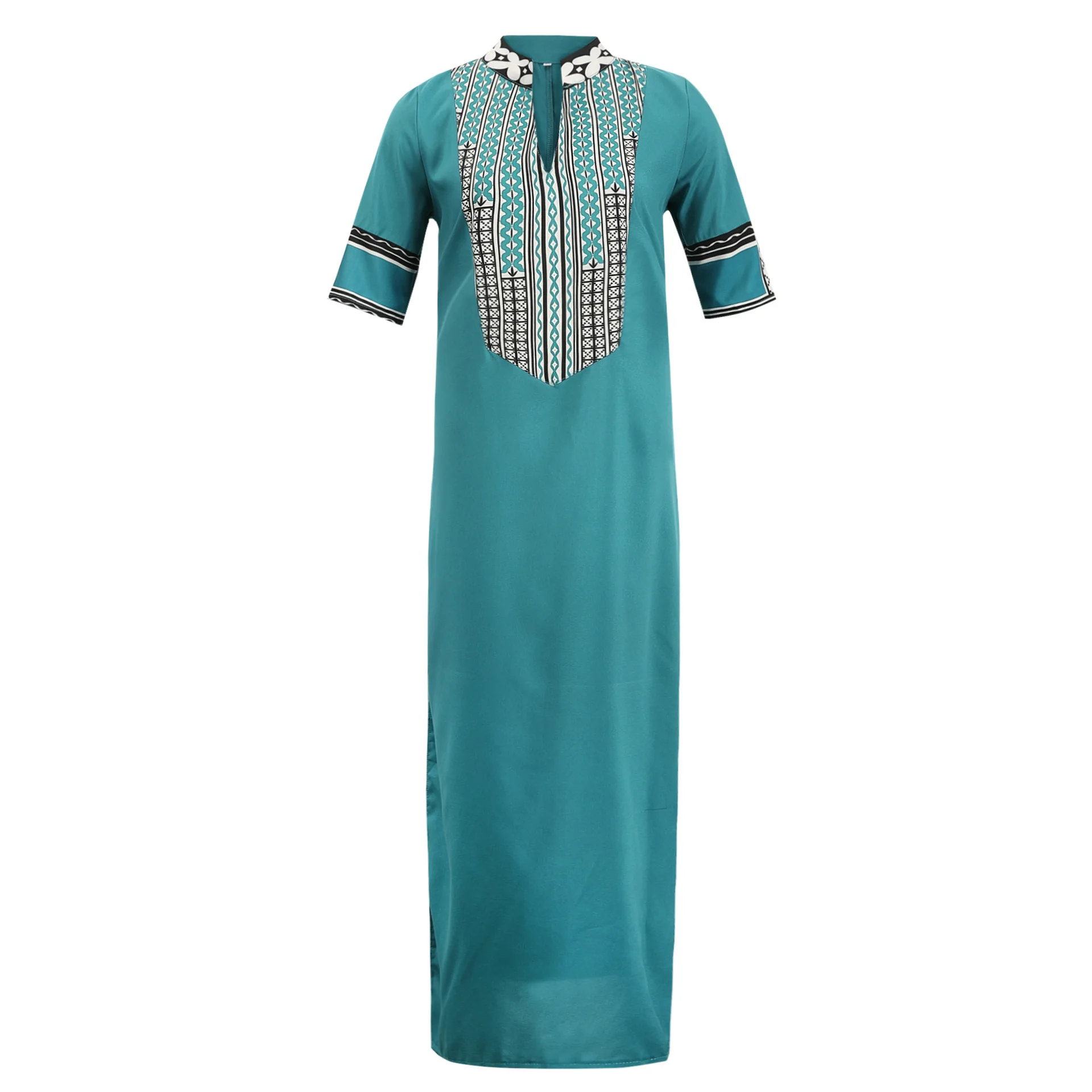 Popular New Styles Floral Print Split Maxi Womens National Casual Dresses Bohemian Dress for Women