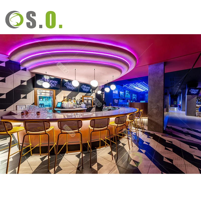 Modern Luxury Smoking Club Bar Interior Design Shisha Lounge Hookah Bar