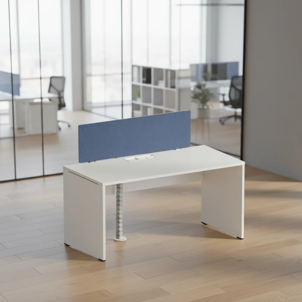 Economy Single Row Office Desk ABS Connection System Modern Wood Frame Durable Convertible Extendable Space Saving Workstation 6