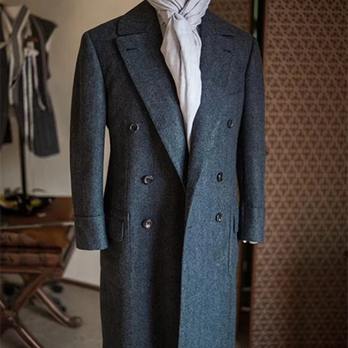 Custom Size Half Handmade Men Overcoat Made To Measure Tailoring Coat With Good Price&fast Delivery - Image 4