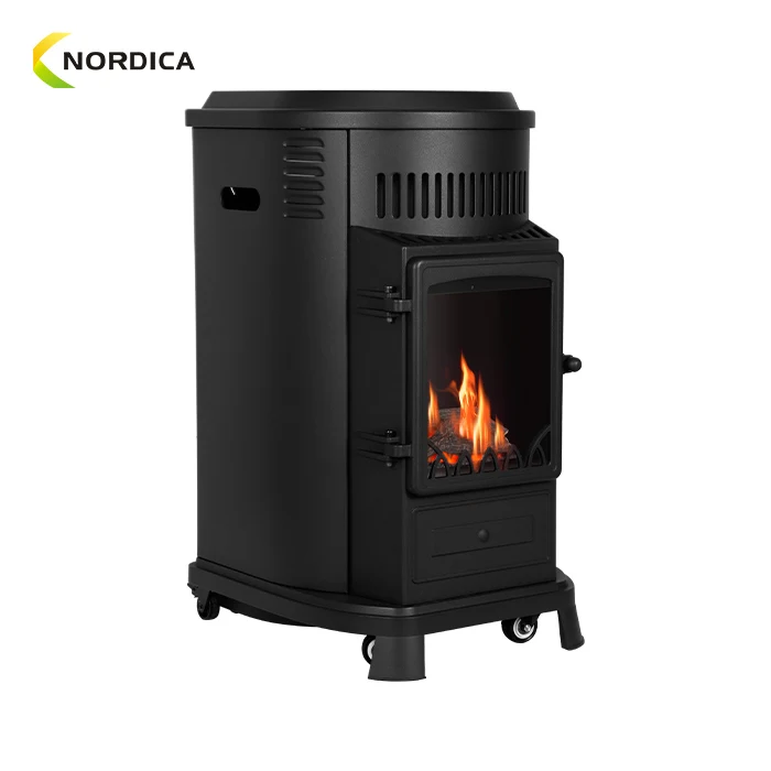 Cast Iron Technology 3.4 kw Red Flame Indoor Portable Gas Heater Mobile LPG Gas Stove