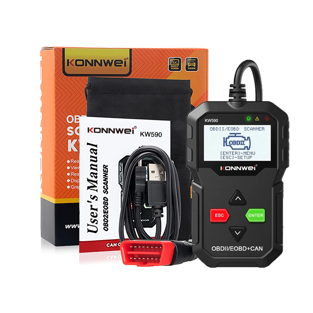 Konnwei Kw Obd Autos Canner Obd Ii Obd Escaner Automotriz Obd Diagnose Tool F R Universal