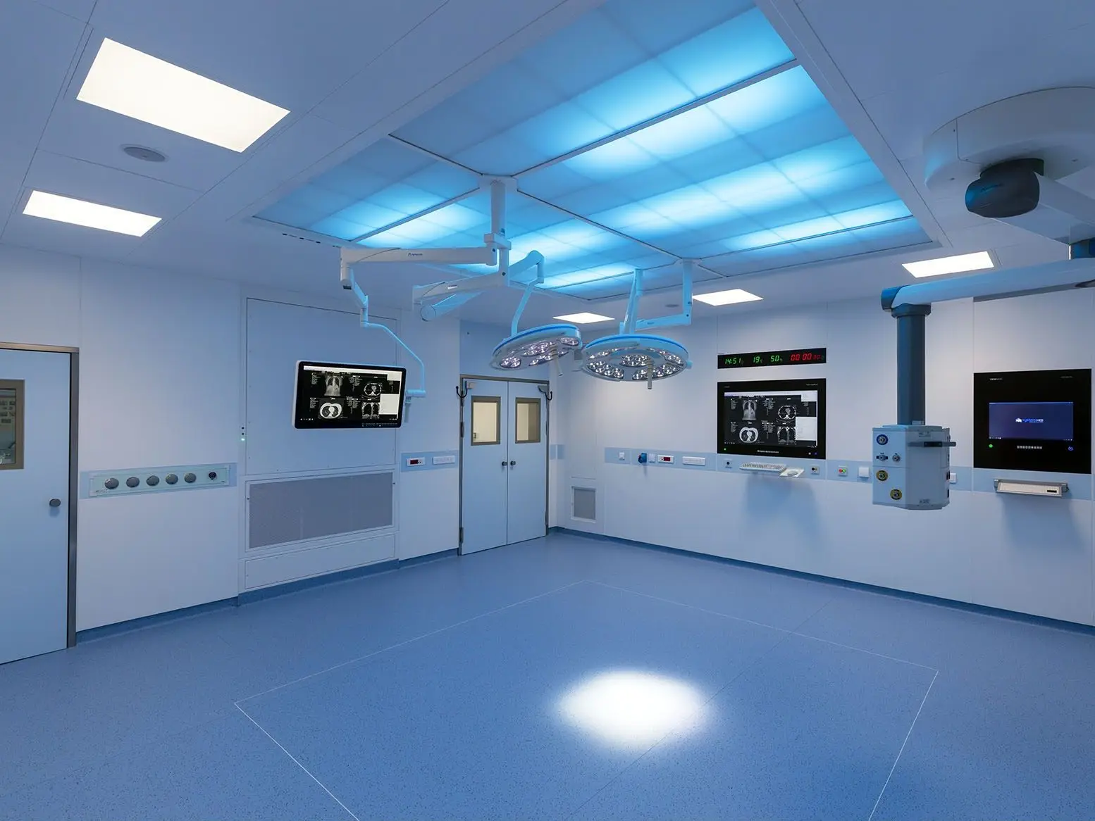 Manual Swing Surgical Room Doors Modular Operating Room Hospital Clean Room Hermetic 4