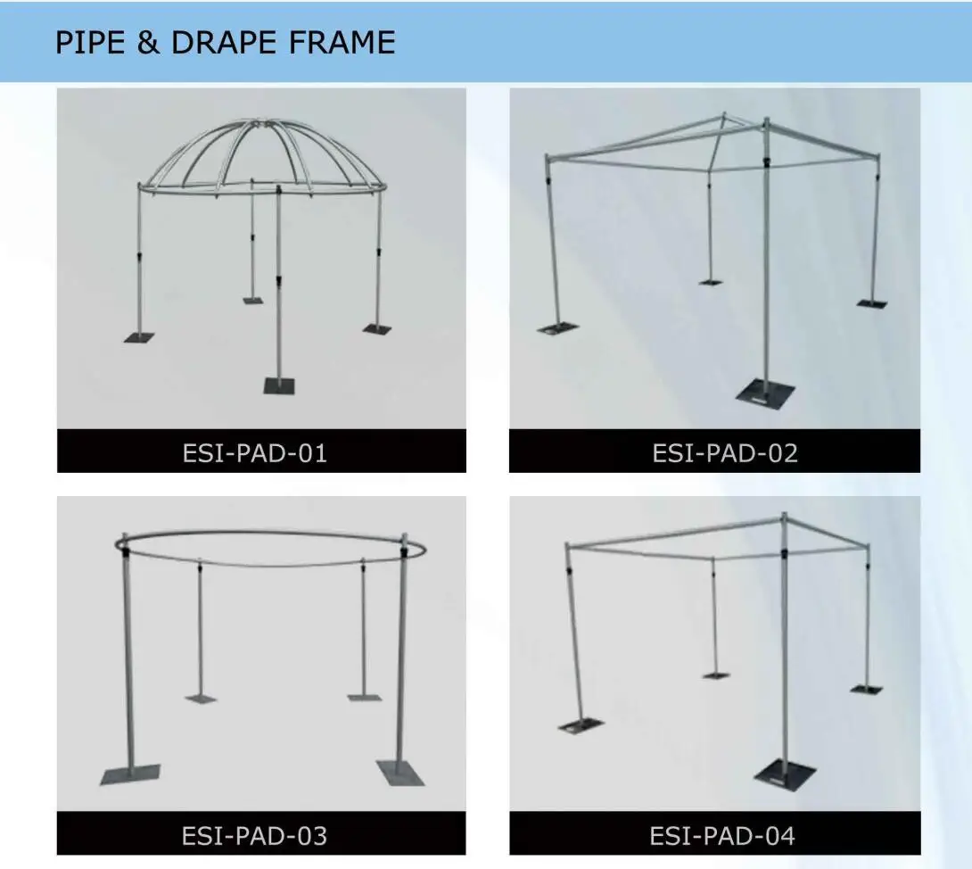 Esi Triple Layer Wedding Decoration Pipe And Drape Cheap Pipe Drape