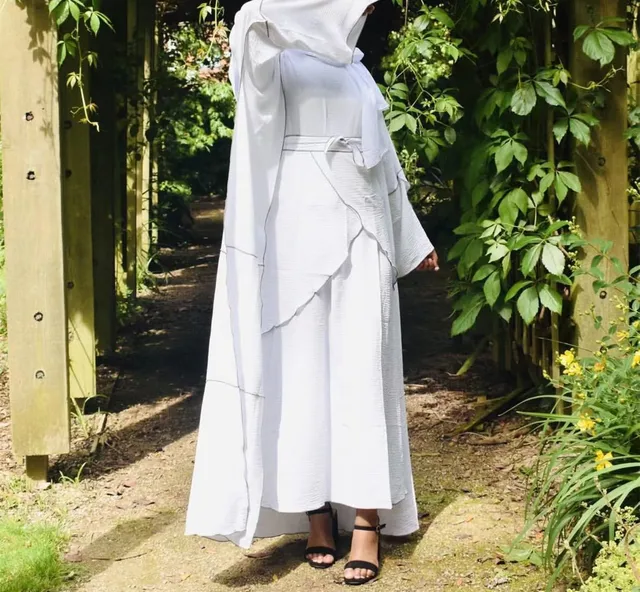 Custom Design Luxury Islamic Clothes 3pcs Sets Kaftan Maxi Length Clothing Abaya Dress