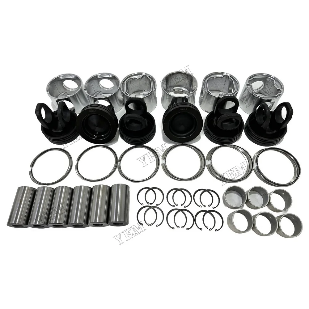 For Volvo D12D Cylinder Pistons With Piston Rings Set Replacement Engine Parts 3