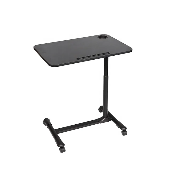 Overbed Table Hospital Bed Table Swivel Wheel Rolling Tray Adjustable Over Bedside Home Desk Laptop Table