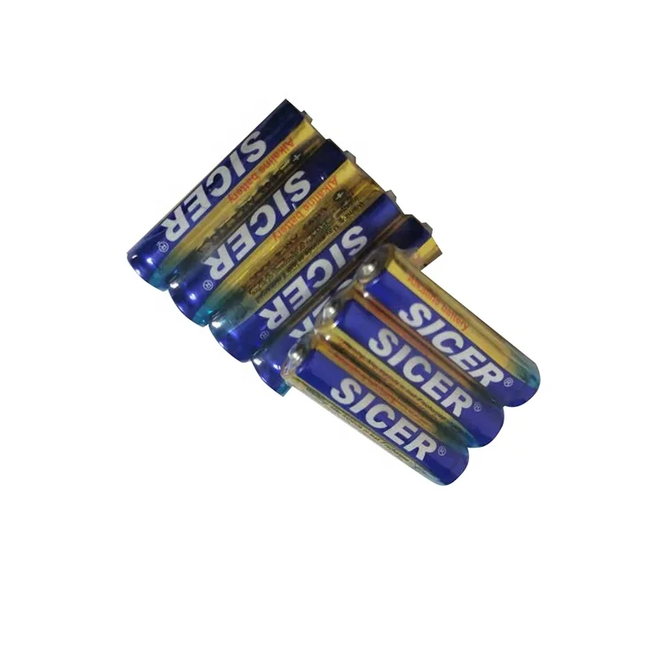 Long life 1.5v aaa um4 lr03 no.7 alkaline remote control battery