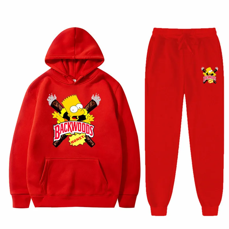 Custom Printed Cotton Polyester Cartoon Cookie Backwoods Two Piece Men