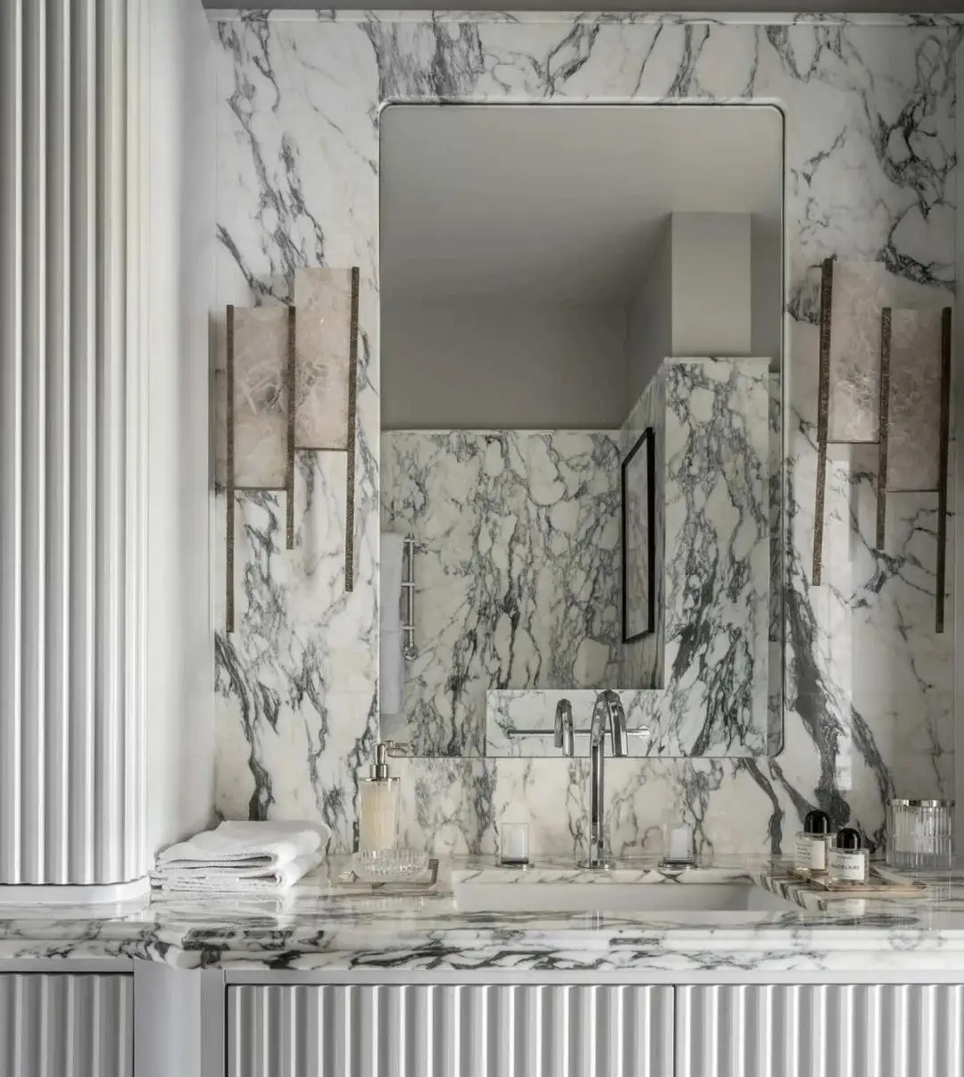 product high quality large flowered white marble kitchen countertop natural stone interior design for bathroom vanity kitchen island-4