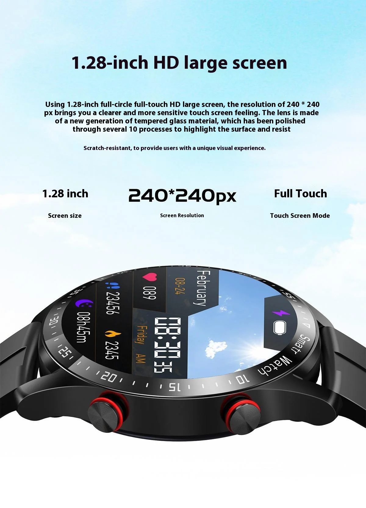 Smart Watch Business BT Call Answering Fitness Tracker IOS Waterproof