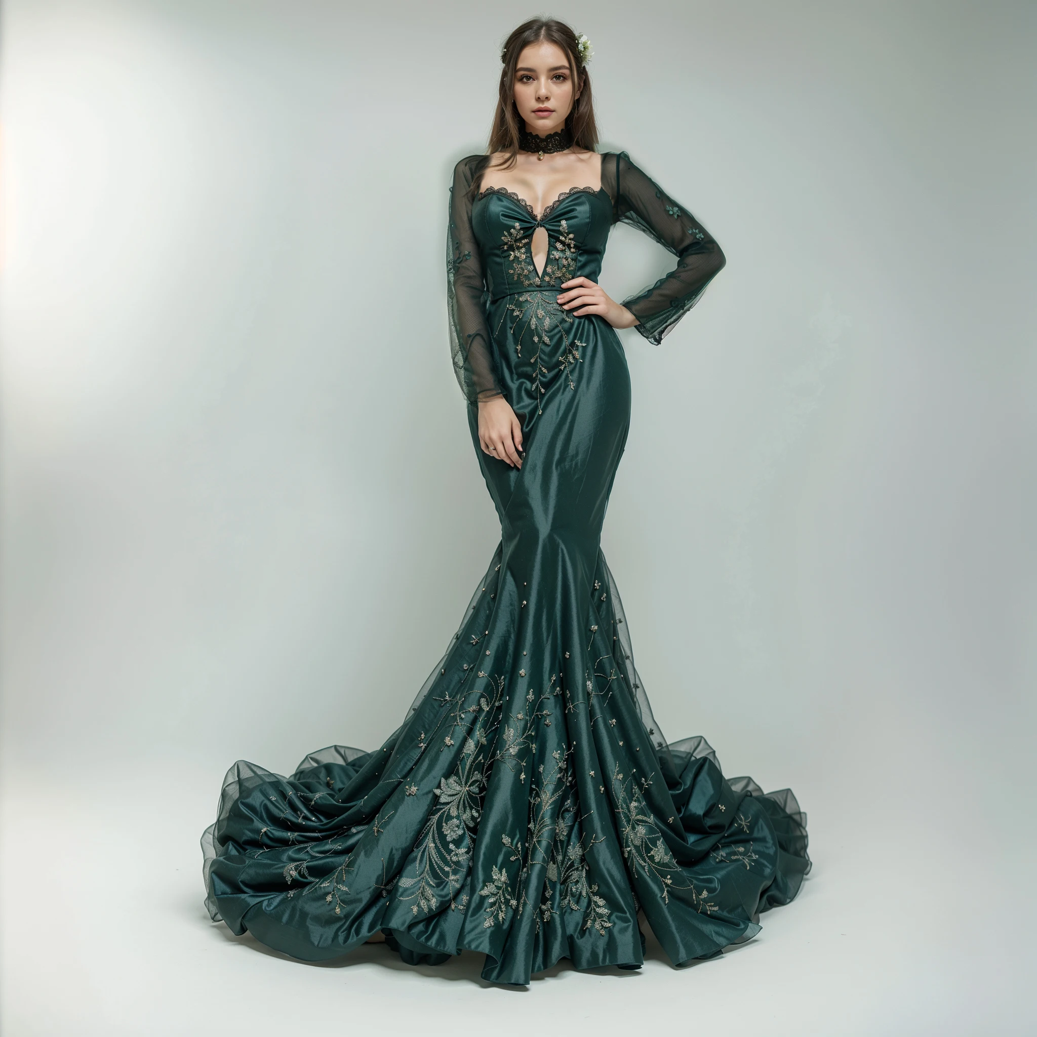 Emerald Green Full Skirt Evening Wear Buy Forest Emerald Green