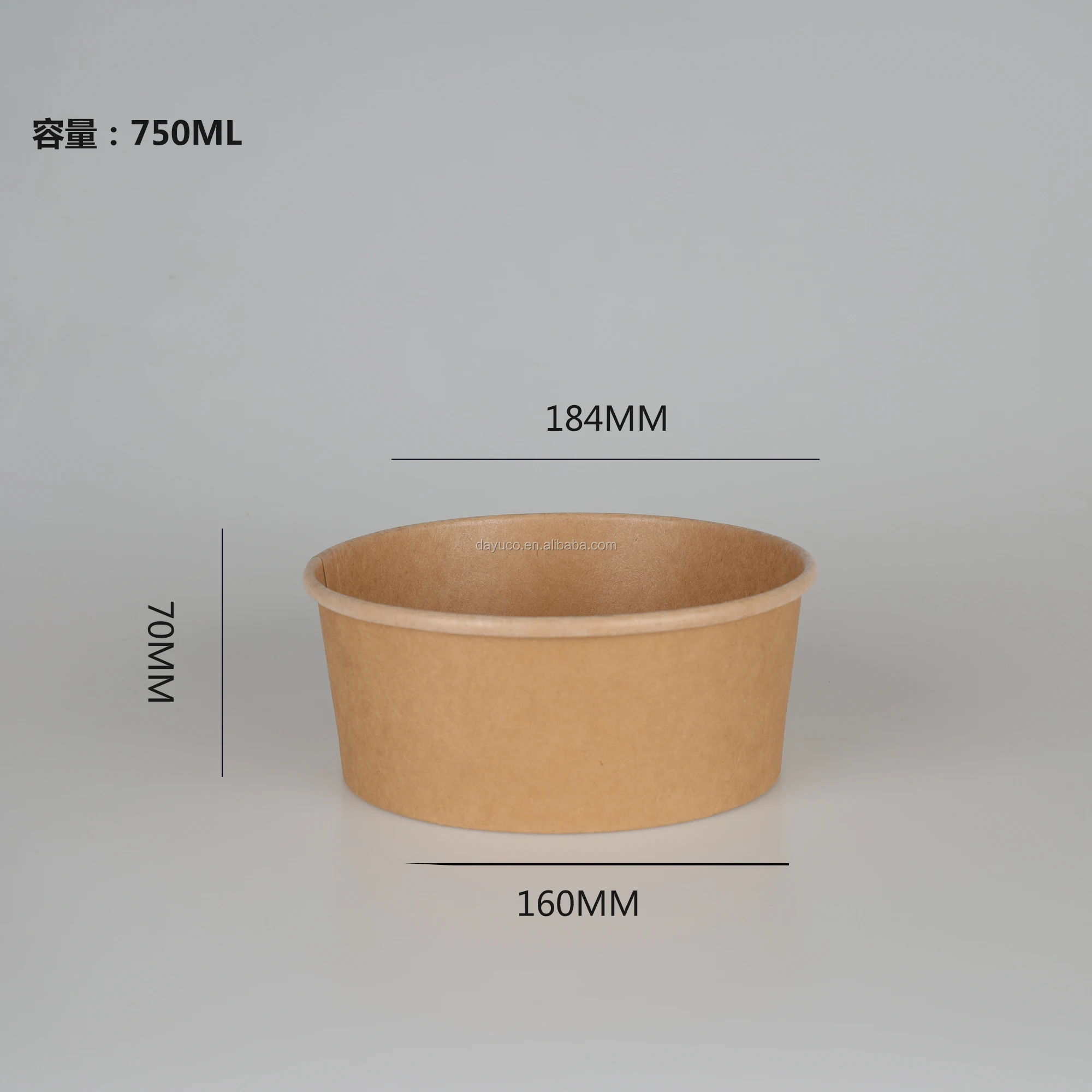 Free Sample Custom Biodegradable Heatable Paper Bowl for Noodle  Ramen Pet Food Milk Induction Cooker Craft Paper Embossing Cups